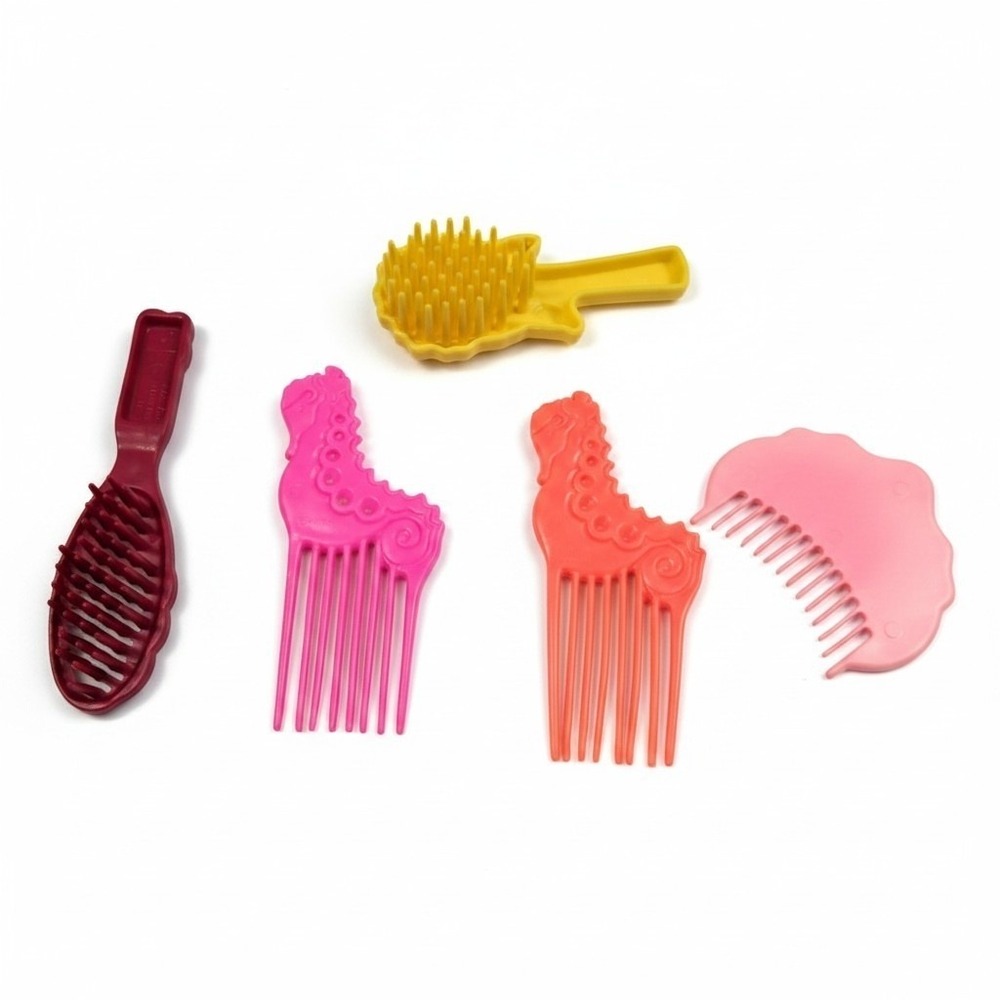 VTG‎ 1987 Mattel Barbie Island Fun Seahorse Comb Brush Accessory Lot Pink Orange